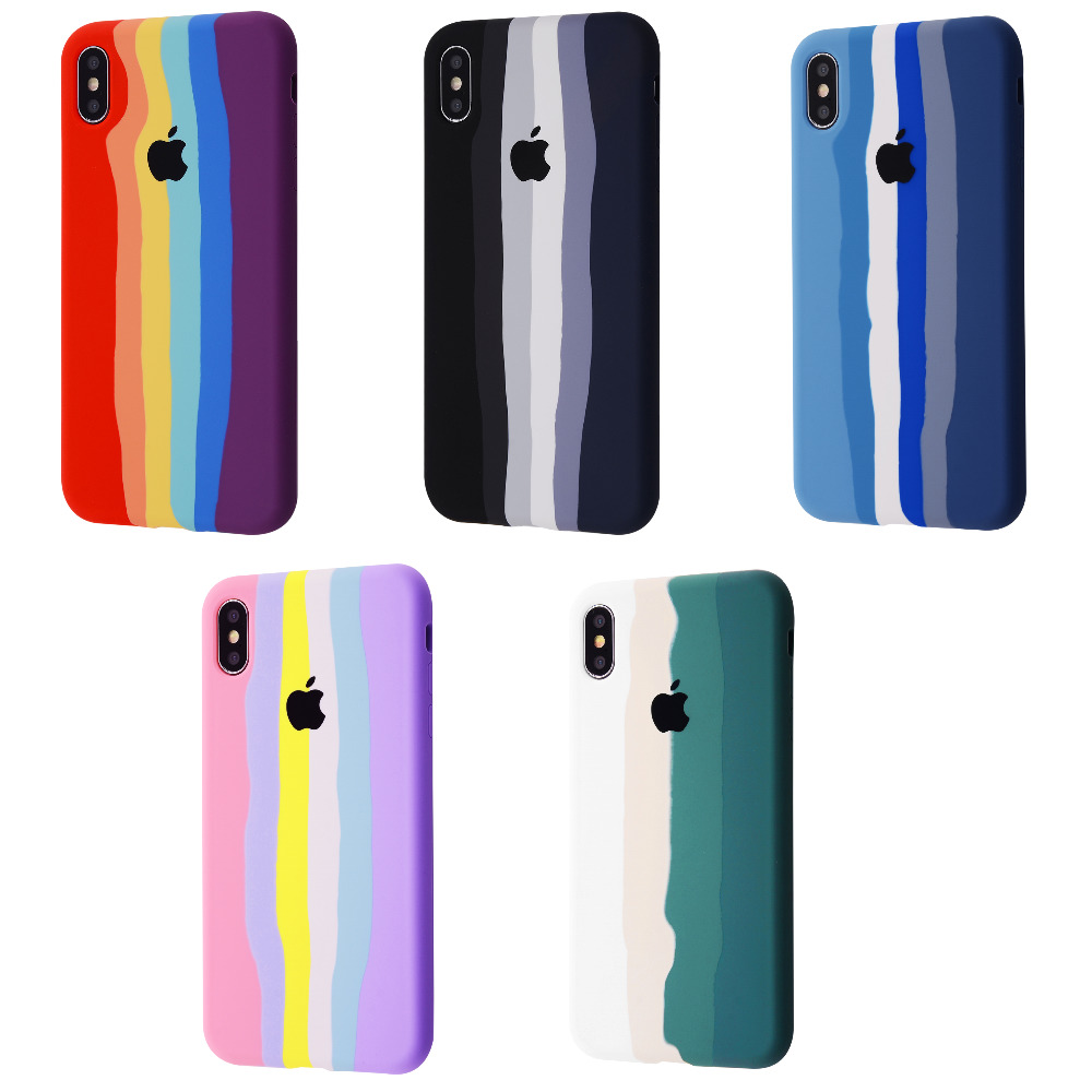 Rainbow Silicone Case iPhone Xs Max