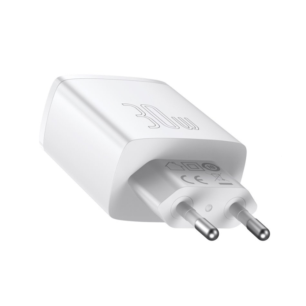 Wall Charger Baseus Compact Quick Charger 30W QC+ PD (1Type-C + 2USB) - фото 4