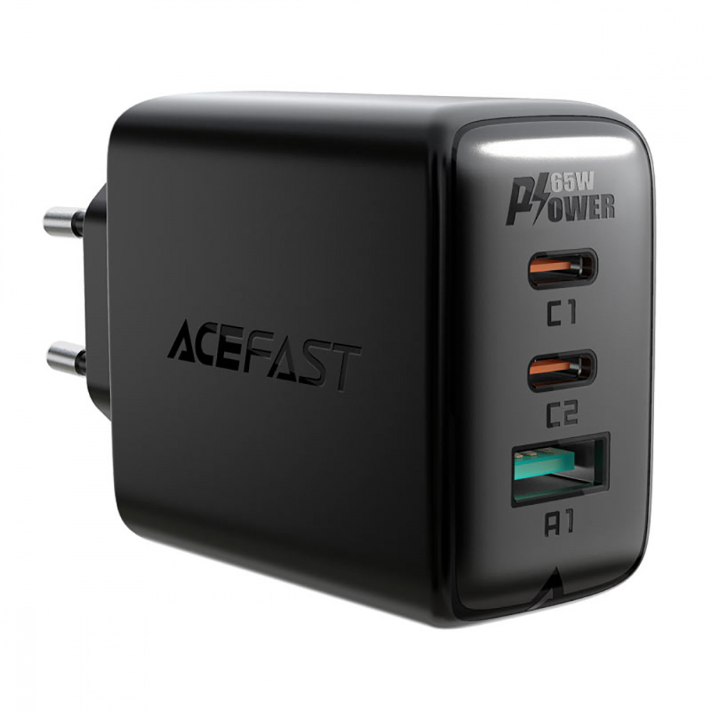 Wall Charger Acefast A13 PD 65W (2 Type-C + USB) - фото 2