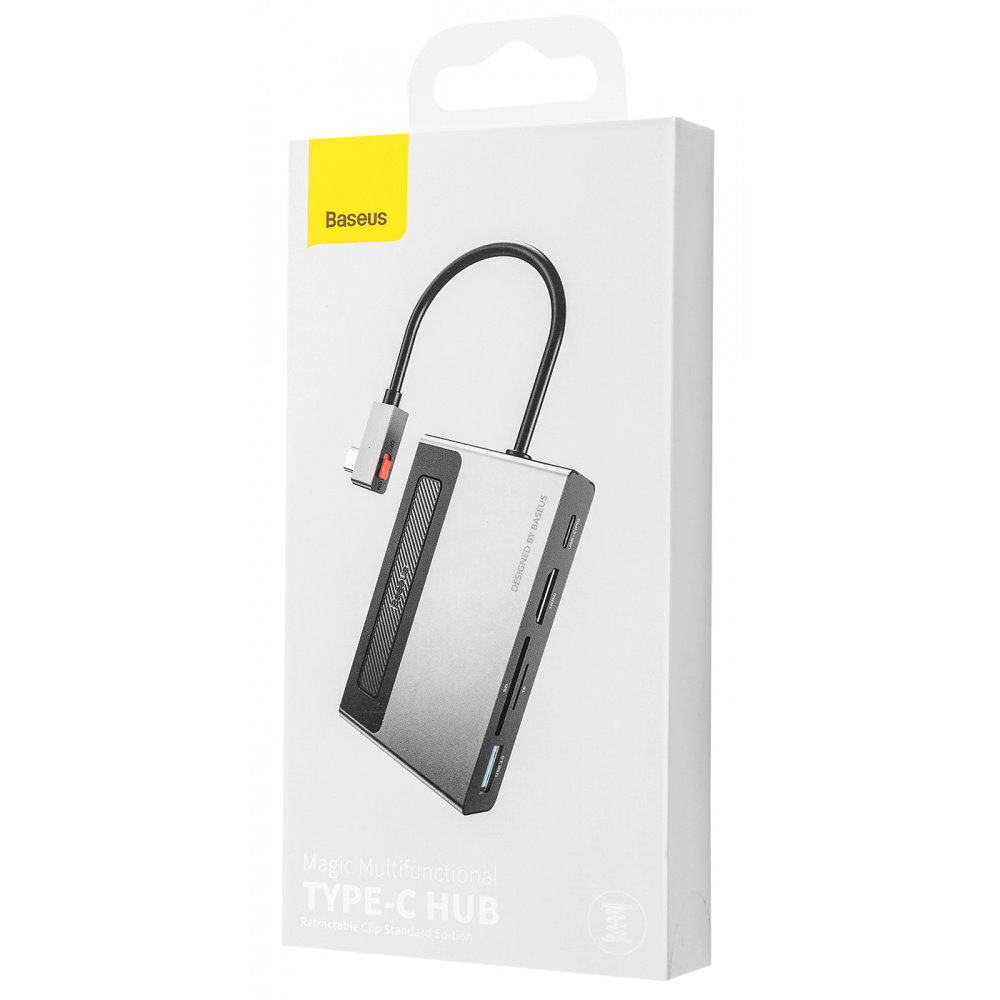 USB-Hub Baseus Magic Multifunctional Type-C with a Retractable Clip Standard Edition - фото 6