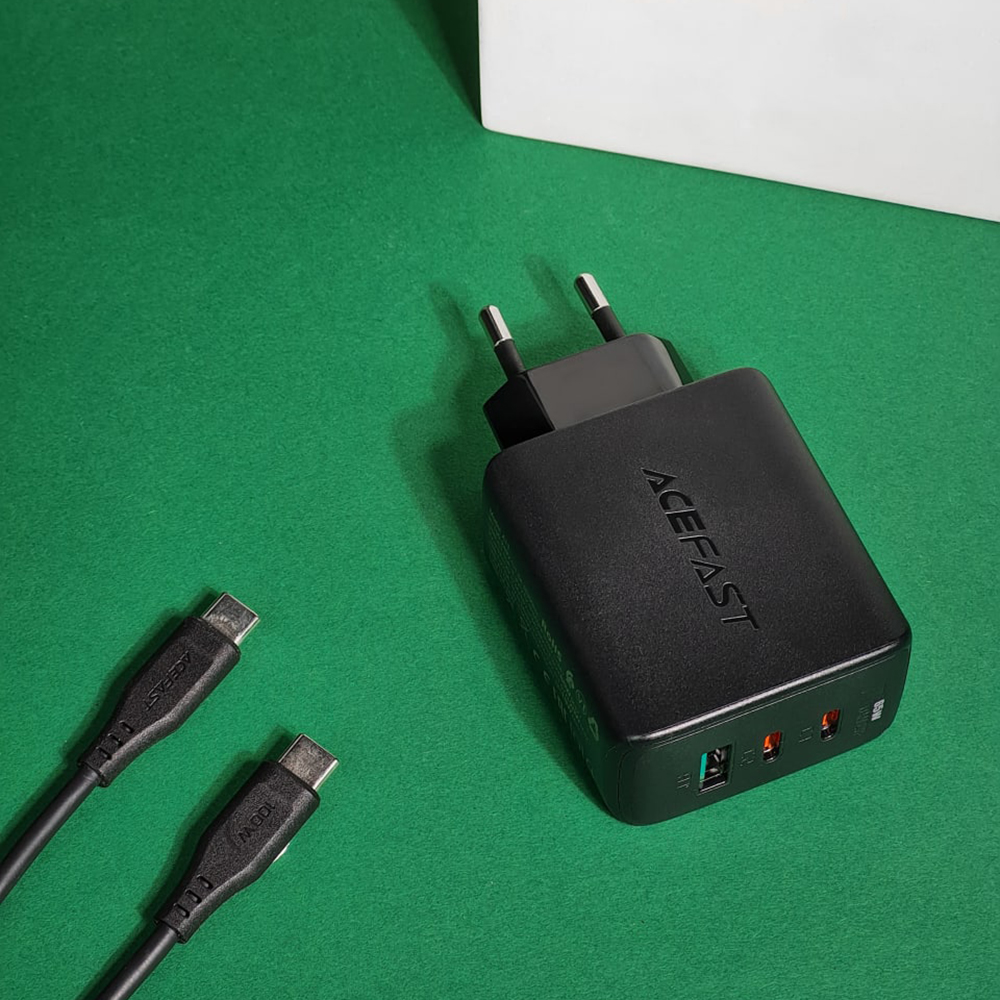 Wall Charger Acefast A13 PD 65W (2 Type-C + USB) - фото 7