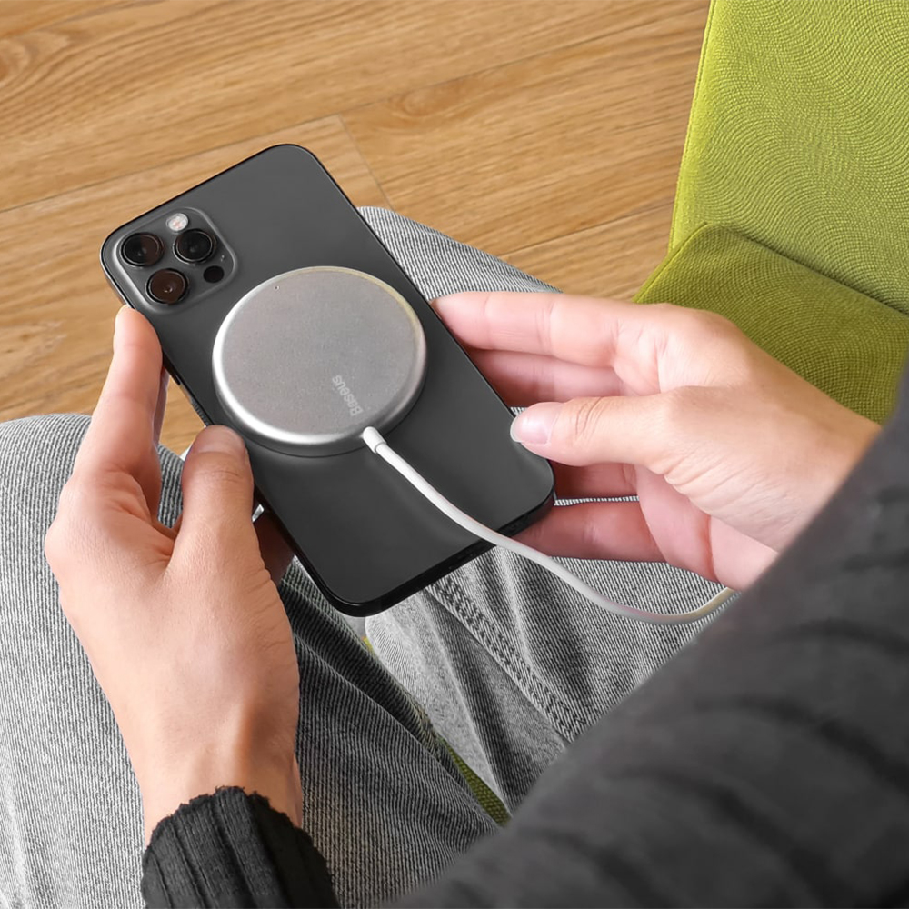 Wireless charger Baseus Simple Mini Magnetic 15W - фото 5