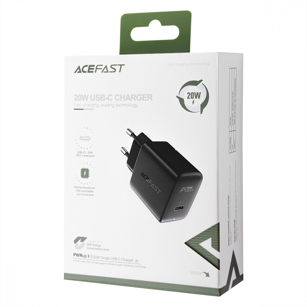 Wall Charger Acefast A1 PD 20W (1 Type-C) - фото 1
