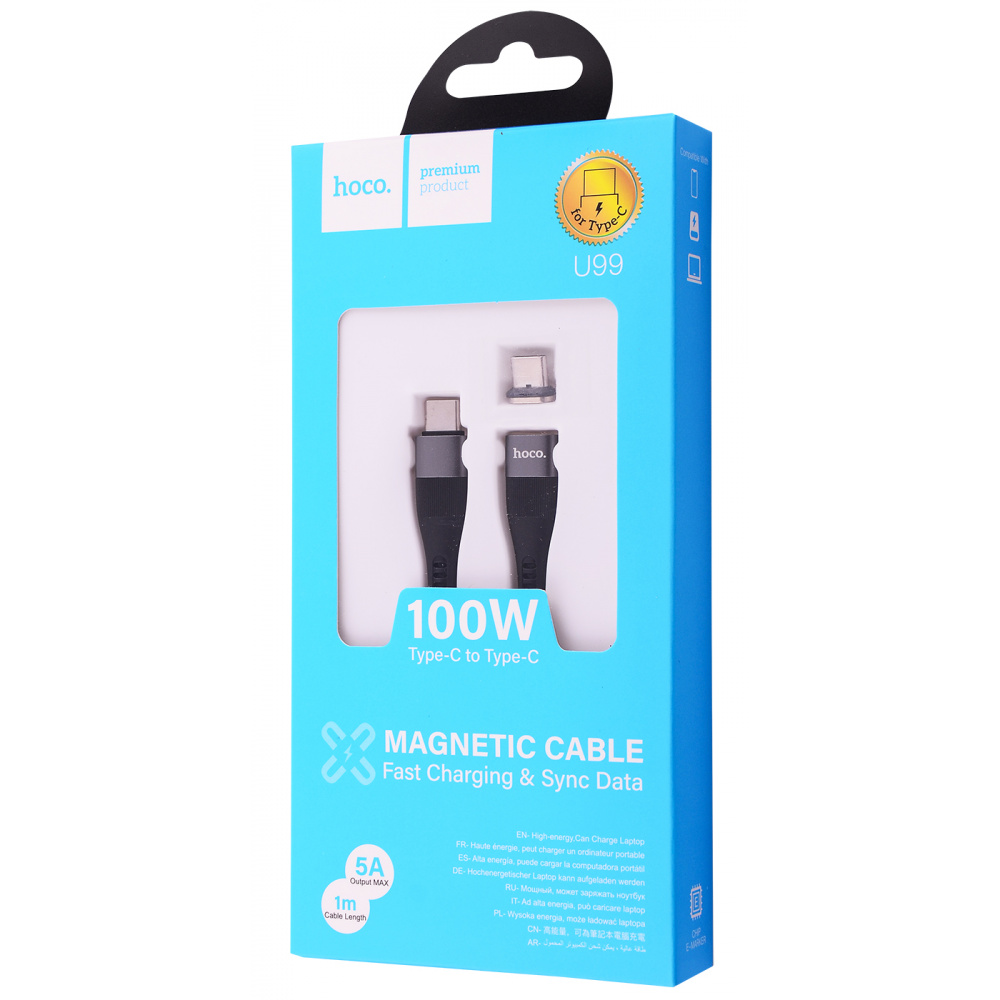 Cable Hoco U99 Vortex Magnetic Type-C to Type-C 100W (1m)