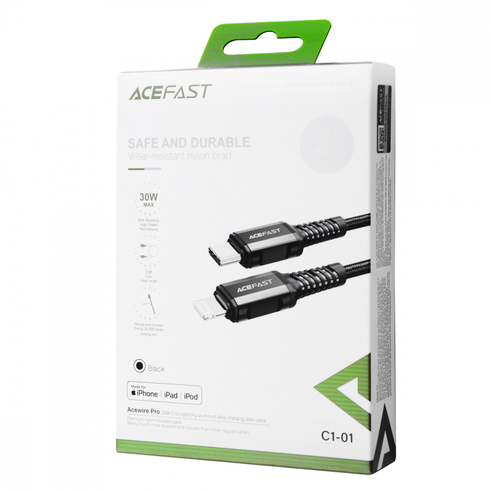 Cable Acefast C1-01 Type-C to Lightning 30W (1.2m) - фото 1