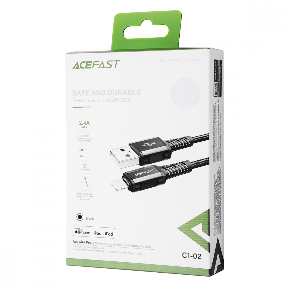 Cable Acefast C1-02 Lightning 2.4A (1.2m)