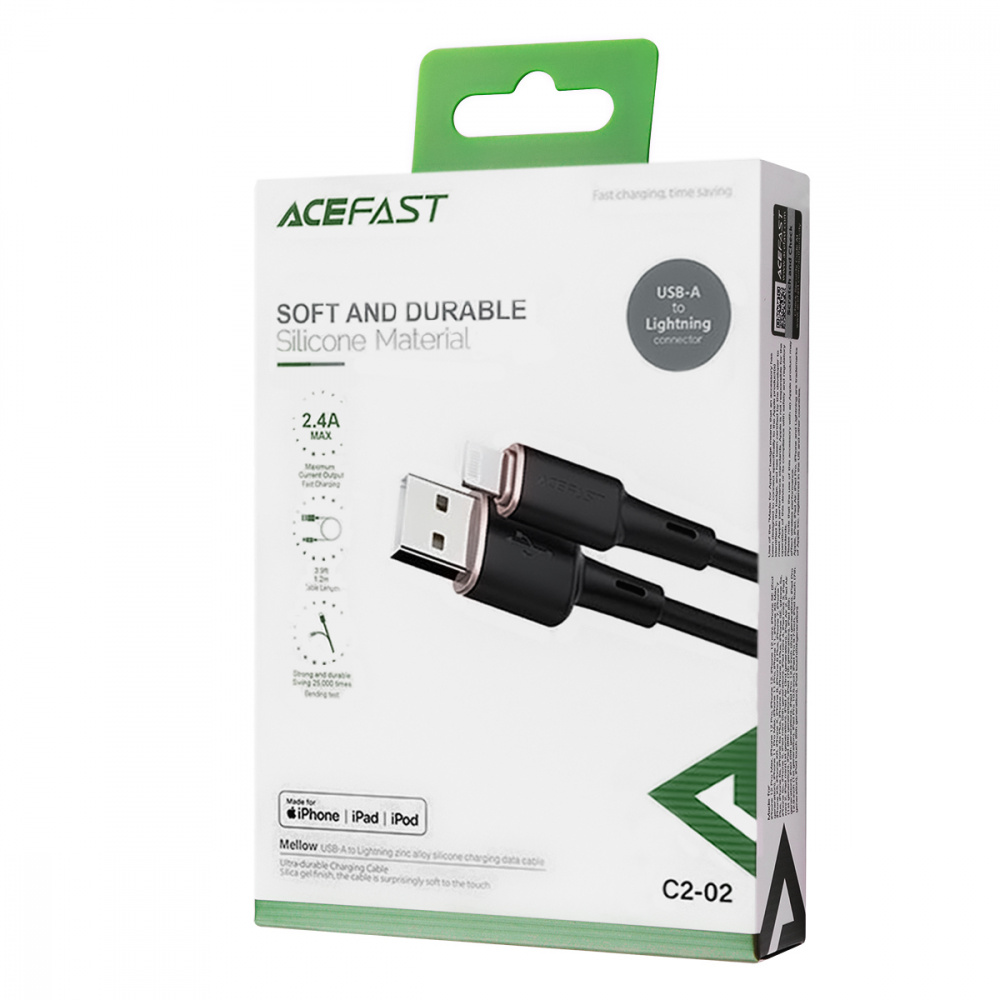 Cable Acefast C2-02 Lightning 2.4A (1.2m) - фото 2