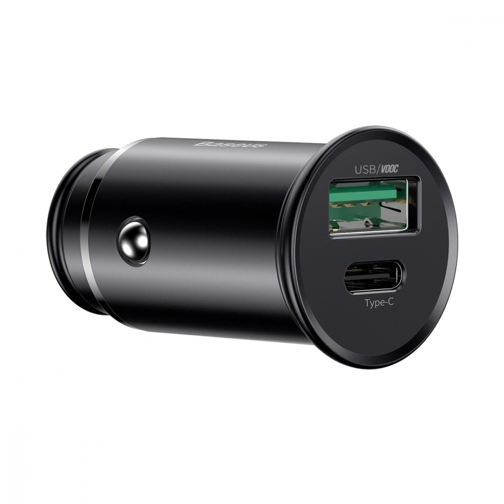 Car Charger Baseus Circular Metal PPS 30W (Support VOOC) USB - фото 2