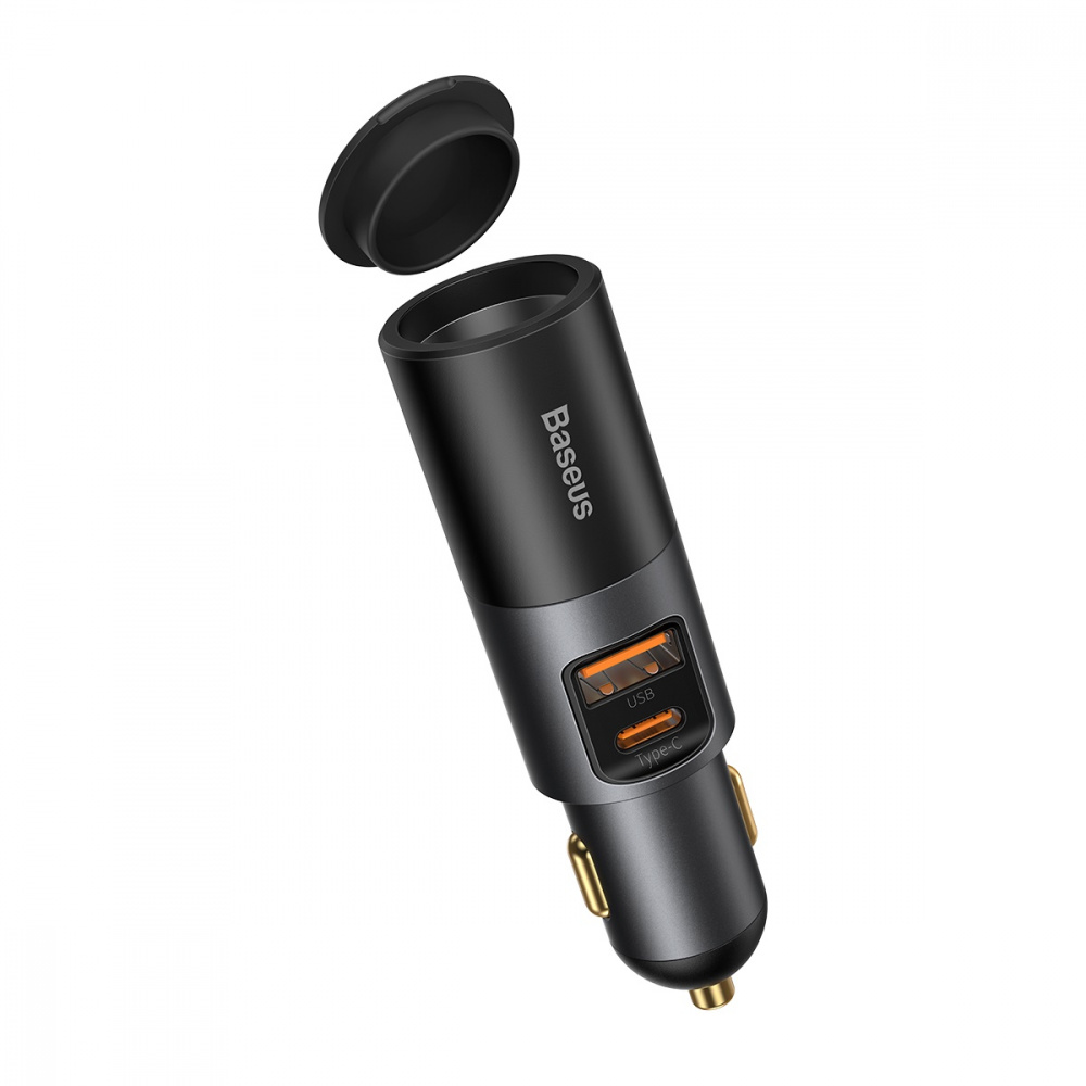 Car Charger Baseus Share Together with Cigarette Port USB + Type-C 120W - фото 2