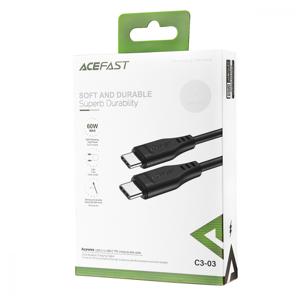 Cable Acefast C3-03 Type-C to Type-C 60W (1.2m)