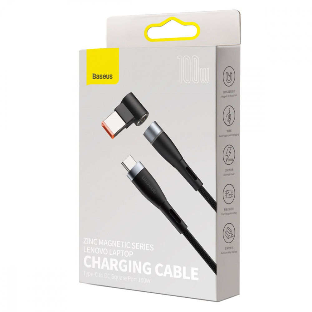 Cable Baseus Zinc Magnetic Series Lenovo Laptop Type-C to DC Square Port 100W (2m)