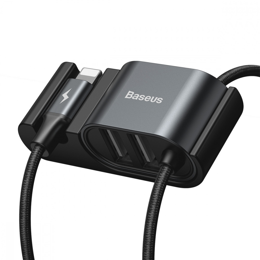 Cable Baseus Special Data for Backseat (USB to Lightning + 2USB) - фото 3