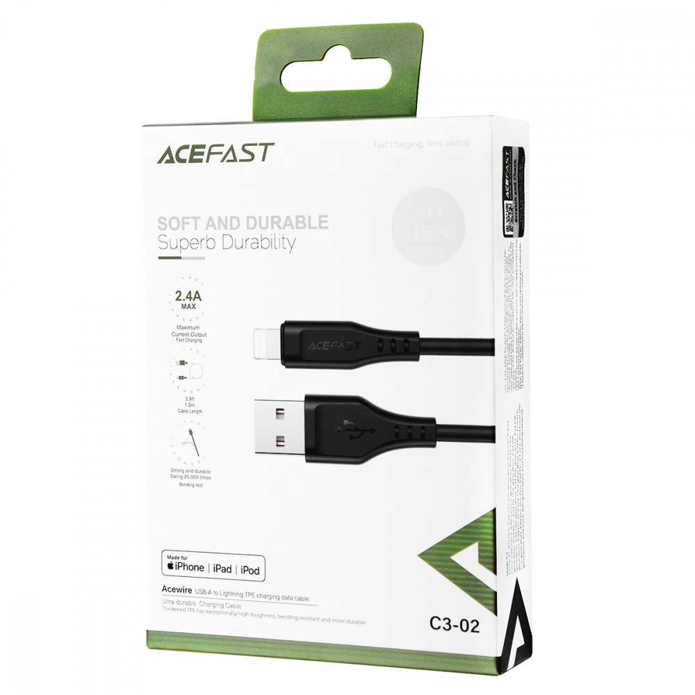 Cable Acefast C3-02 Lightning 2.4A (1.2m)