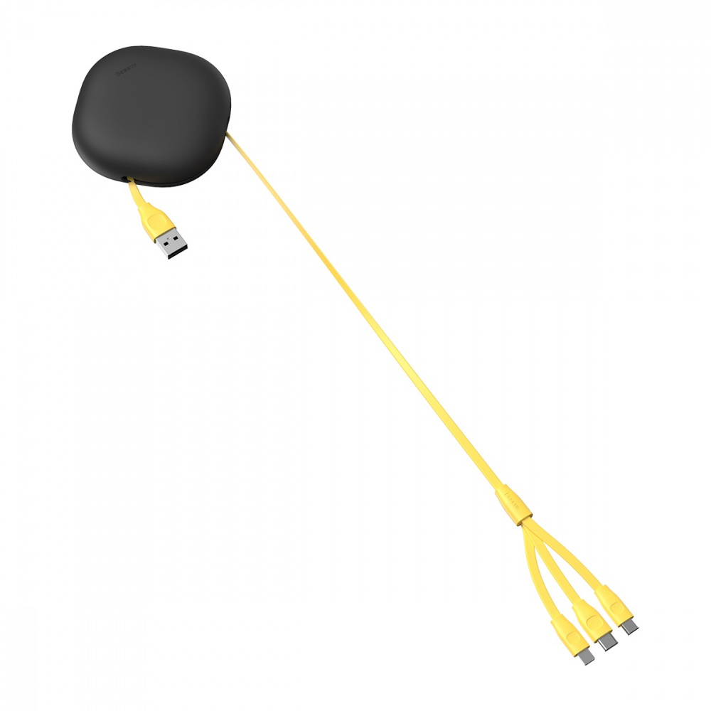 Cable Baseus Lets Go Little Reunion One-Way Stretchable 3-in-1 (Micro USB+Lightning+Type-C) 3A (0.8 - фото 3