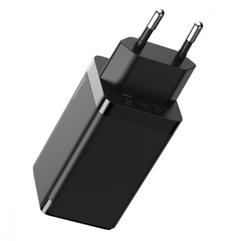 Wall Charger Baseus GaN2 Quick Charger 65W (2 Type-C + 1 USB) - фото 3