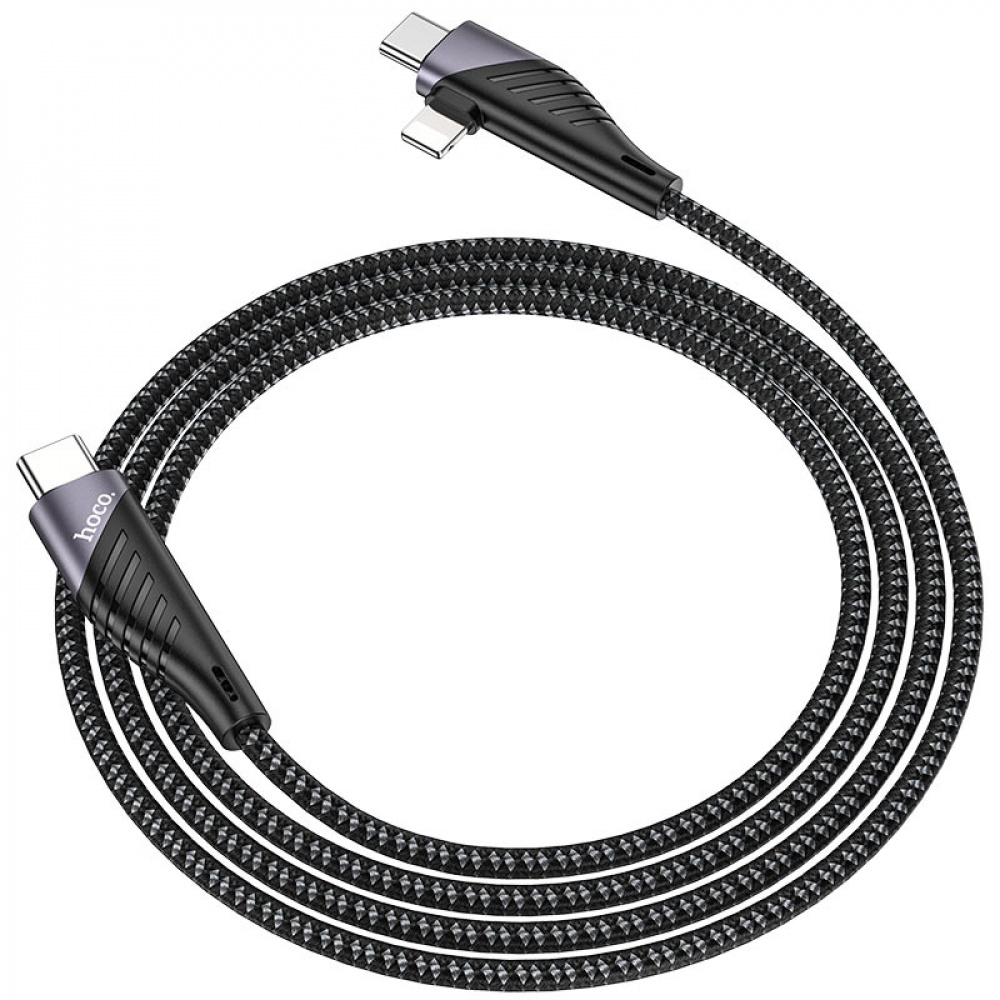 Cable Hoco U95 2in1 Freeway 2in1 Type-C to Type-C + Lightning PD 60W (1.2m) - фото 7